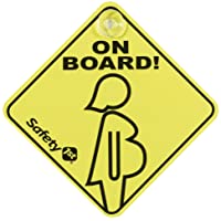 Safety 1st 33110012 - Cartel de embarazada &quot-a bordo&quot- (en inglés)- color amarillo